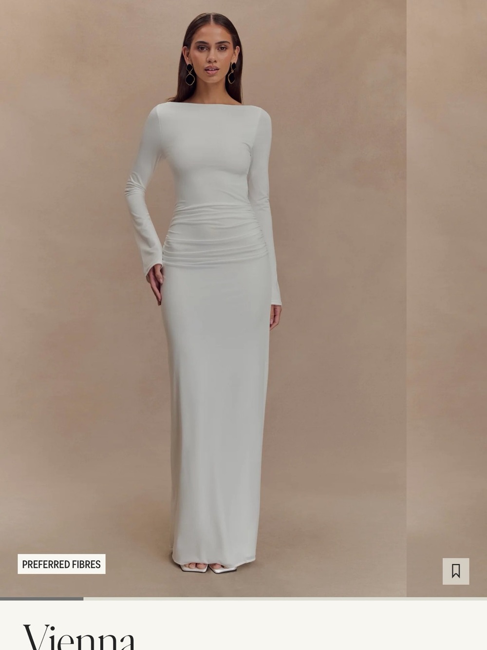 Meshki Vienna Slinky Cut Out Maxi Dress - White